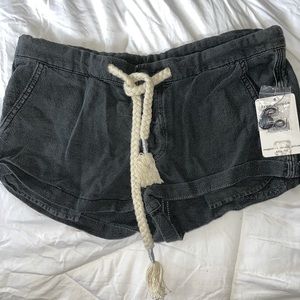 Free People faded wash shorts